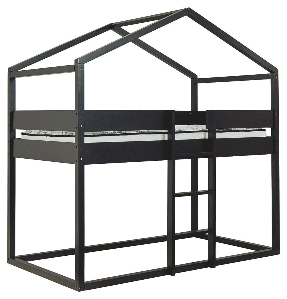 Ashley Bedroom Twin over Twin House Loft Bed B082-156F-156P-156S