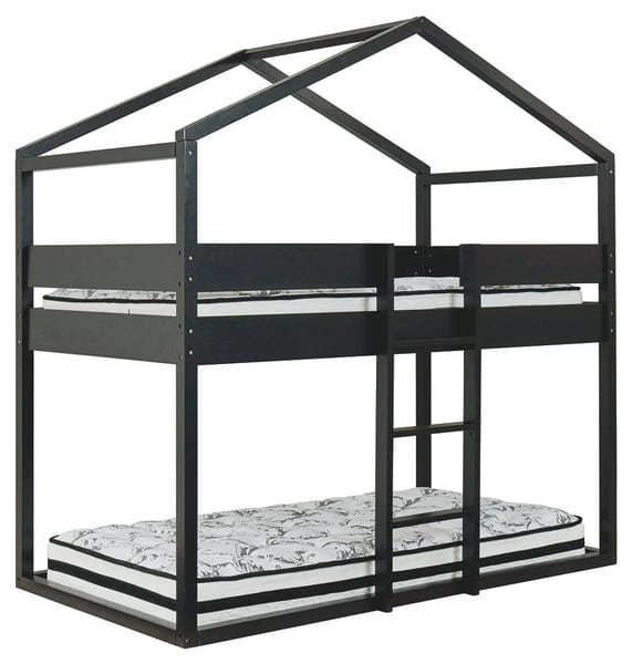 Ashley Bedroom Twin over Twin House Loft Bed B082-156F-156P-156S