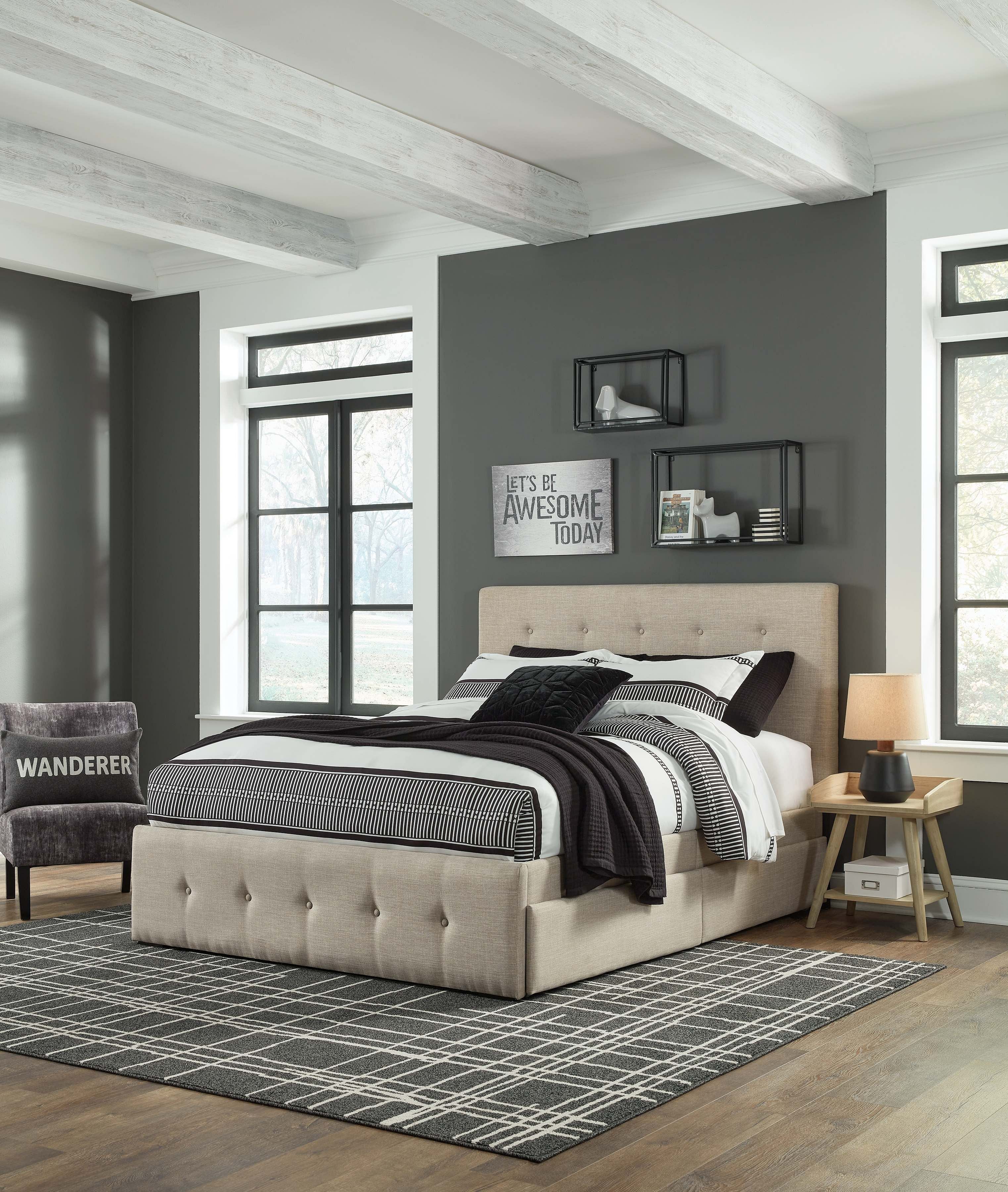 Bedroom Upholstered Beds Ashley Bedroom Full Upholstered Storage Bed ...