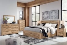 Ashley Bedroom 10 Piece King Panel Storage Bed Set B1050-31-36-58-56S-95-60-2-B100-14-92-2