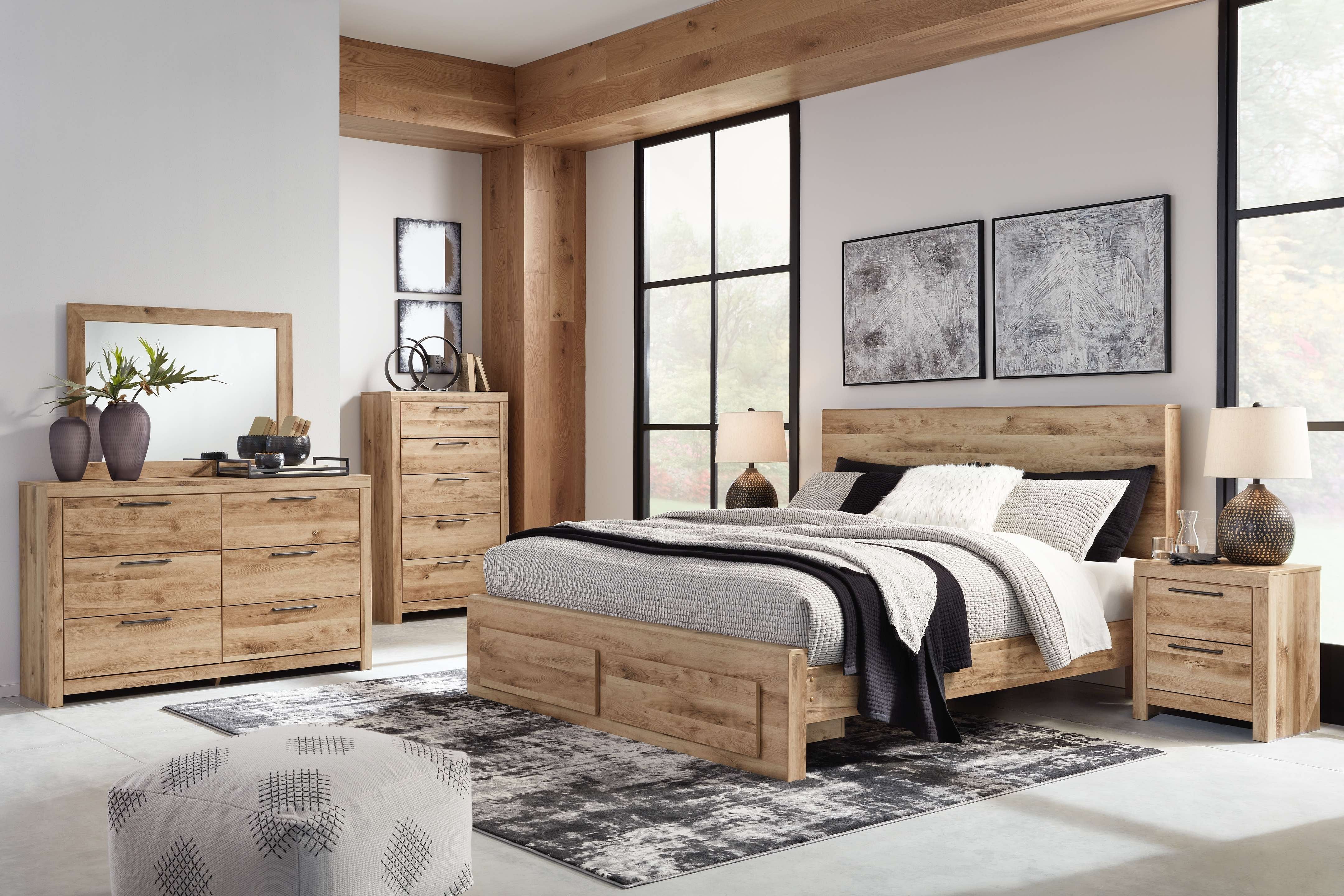 Ashley Bedroom 8 Piece King Panel Storage Bed Set B1050-31-36-58-56S-95-B100-14-92-2