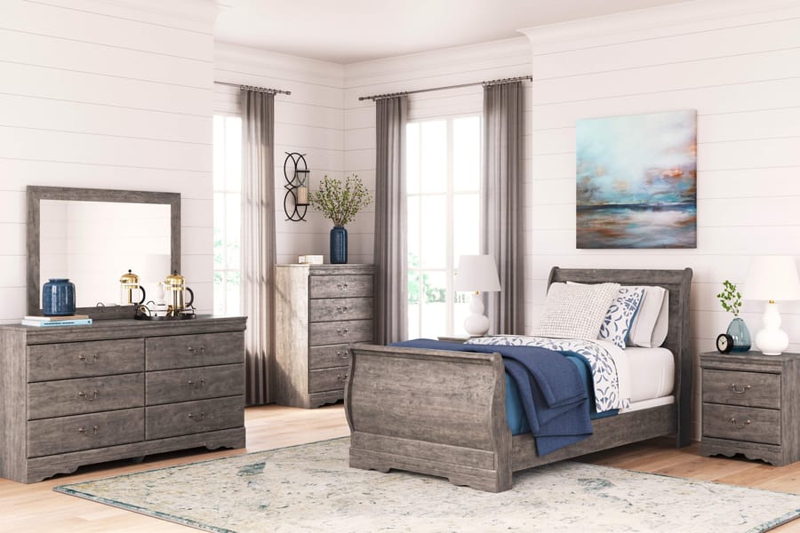 Ashley Bedroom Twin Sleigh Bed B1126-63-62-82