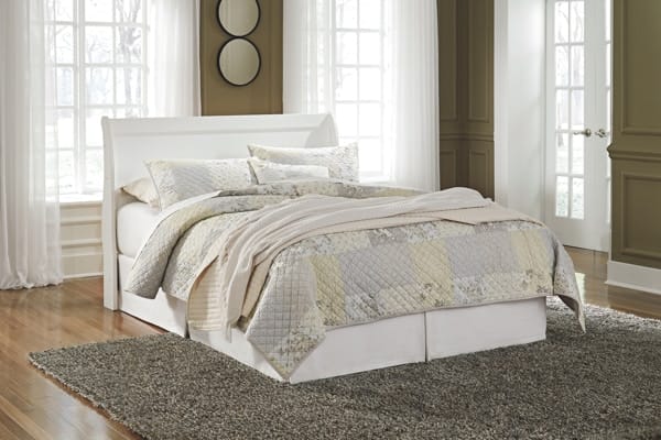Ashley Bedroom Queen Sleigh Headboard with Bolt on Bed Frame B129-77-B100-31