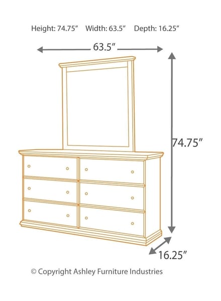 Ashley Bedroom 5 Piece King Panel Bedroom Set B138-31-36-58-56-97