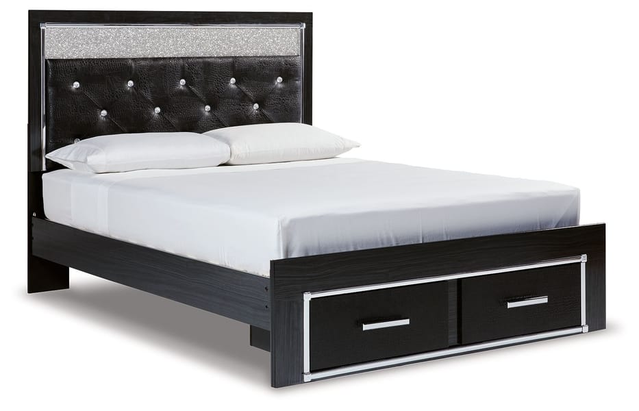 Ashley Bedroom Queen Upholstered Glitter Panel Storage Bed B1420-157-54S-96