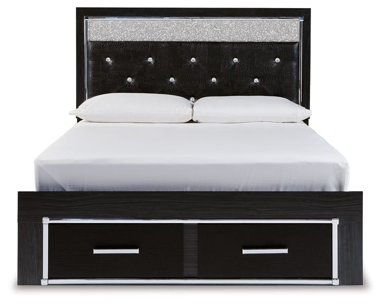 Ashley Bedroom Queen Upholstered Glitter Panel Storage Bed B1420-157-54S-96
