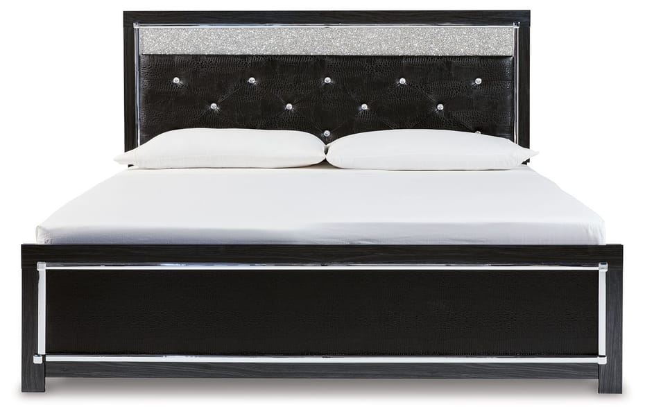 Ashley Bedroom King Upholstered Glitter Panel Bed B1420-158-56-97