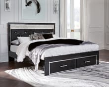 Ashley Bedroom King Upholstered Glitter Panel Storage Bed B1420-158-56S-97