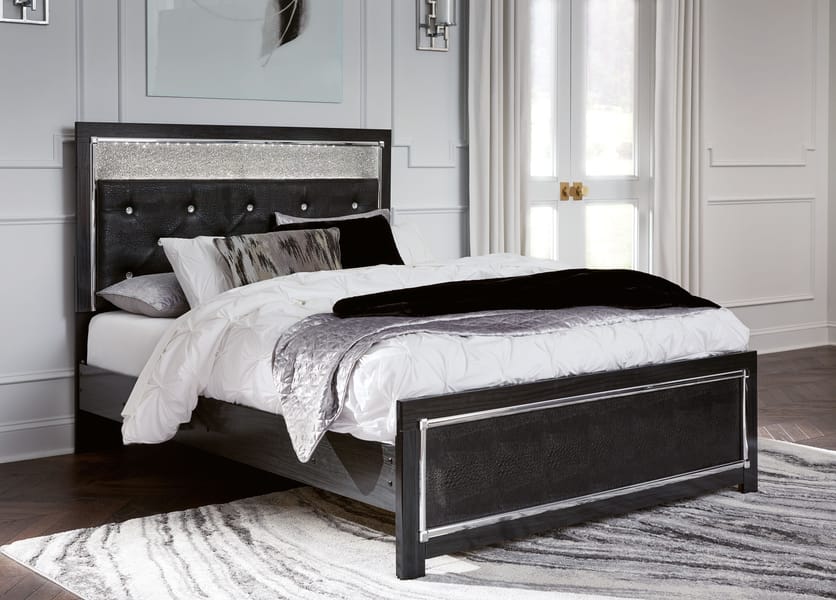 Ashley Bedroom 5 Piece Queen Upholstered Glitter Panel Bed Set B1420-31-36-157-54-96