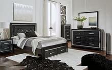 Ashley Bedroom 9 Piece Queen Upholstered Storage Panel Bed Set B1420-31-36-46-57-54S-95-B100-13-92-2