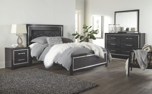 Ashley Bedroom 8 Piece King Upholstered Panel Bedroom Set B1420-31-36-58-56-95-B100-14-92-2