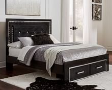 Ashley Bedroom Queen Upholstered Panel Bed with 2 Storage Drawers B1420-57-54S-96
