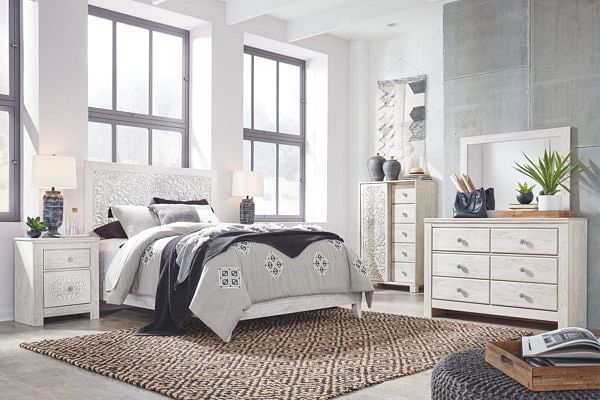 Paxberry 5 Piece Queen Panel Bedroom - Whitewash Paxberry 5 Piece Queen Panel Bedroom - Whitewash