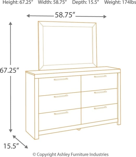 Ashley Bedroom 6 Piece Twin Panel Bedroom Set B200-31-36-53-52-83-92