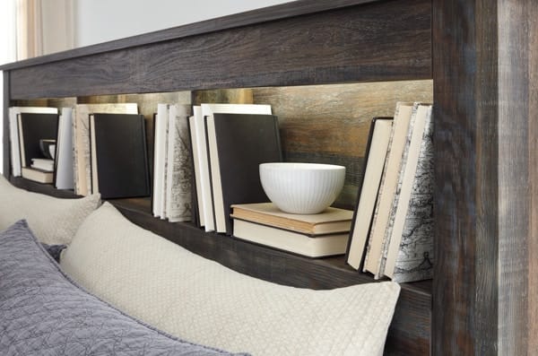 Ashley Bedroom Queen Bookcase Bed with 4 Side Drawers B211-65-54-60-2-B100-13