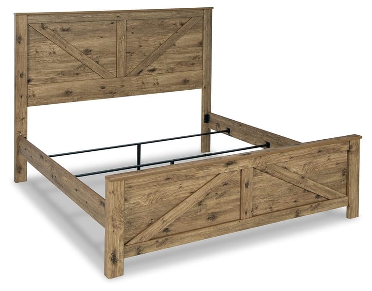 Ashley Bedroom King Crossbuck Panel Bed B2119-158-156-97