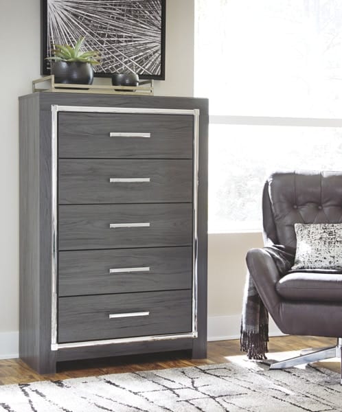 Ashley Bedroom 5 Piece Queen Upholstered Panel Bedroom Set B214-31-36-46-57-B100-31