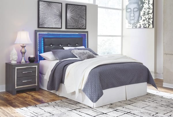 Ashley Bedroom Queen Upholstered Panel Headboard with Bolt on Bed Frame B214-57-B100-31