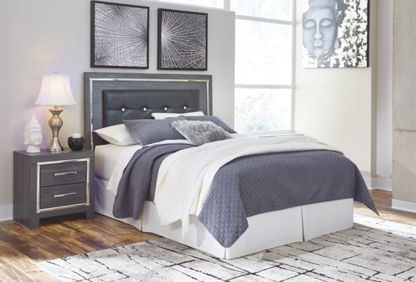 Ashley Bedroom Queen Upholstered Panel Headboard with Bolt on Bed Frame B214-57-B100-31