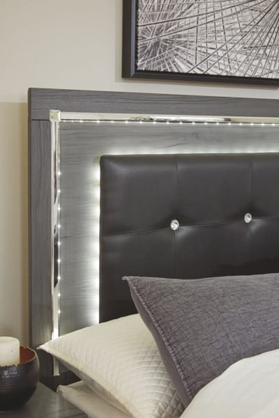 Ashley Bedroom Queen Upholstered Panel Headboard with Bolt on Bed Frame B214-57-B100-31