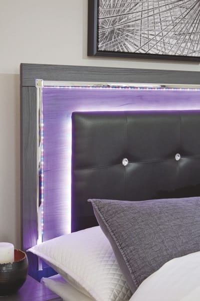 Ashley Bedroom Full Upholstered Panel Headboard with Bolt on Bed Frame B214-87-B100-21