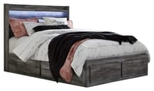 Ashley Bedroom Queen Panel Bed with 4 Storage Drawers B221-57-54S-95-60-B100-13