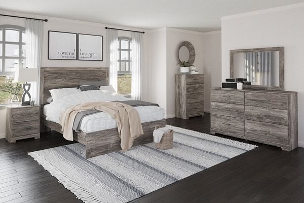 Ralinksi 5 Piece Queen Panel Bedroom - Gray