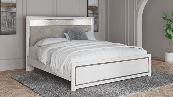Altyra 5 Piece King Panel Bedroom - White Altyra 5 Piece King Panel Bedroom - White