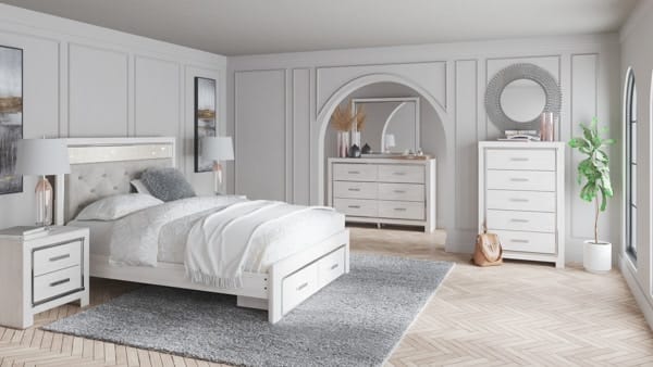Ashley Bedroom Queen Panel Bed with Footboard Storage B2640-57-54S-95-B100-13