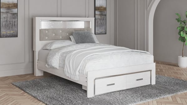 Ashley Bedroom Queen Panel Bookcase Bed with Footb...