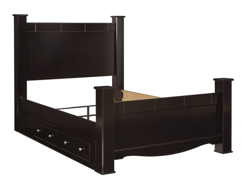 Ashley Bedroom Queen Poster Bed with Side Storage B2711-67-98-64-61-50