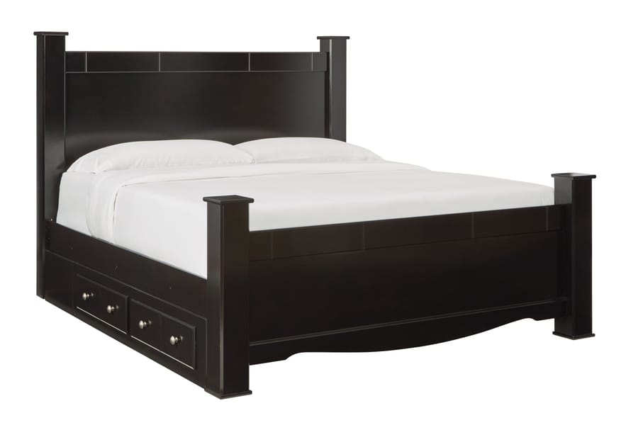 Ashley Bedroom King Poster Bed with Side Storage B2711-68-99-66-61-50