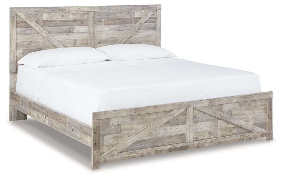 Ashley Bedroom King Crossbuck Panel Bed B3487-72-97