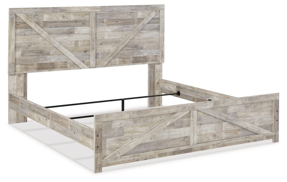 Ashley Bedroom King Crossbuck Panel Bed B3487-72-97