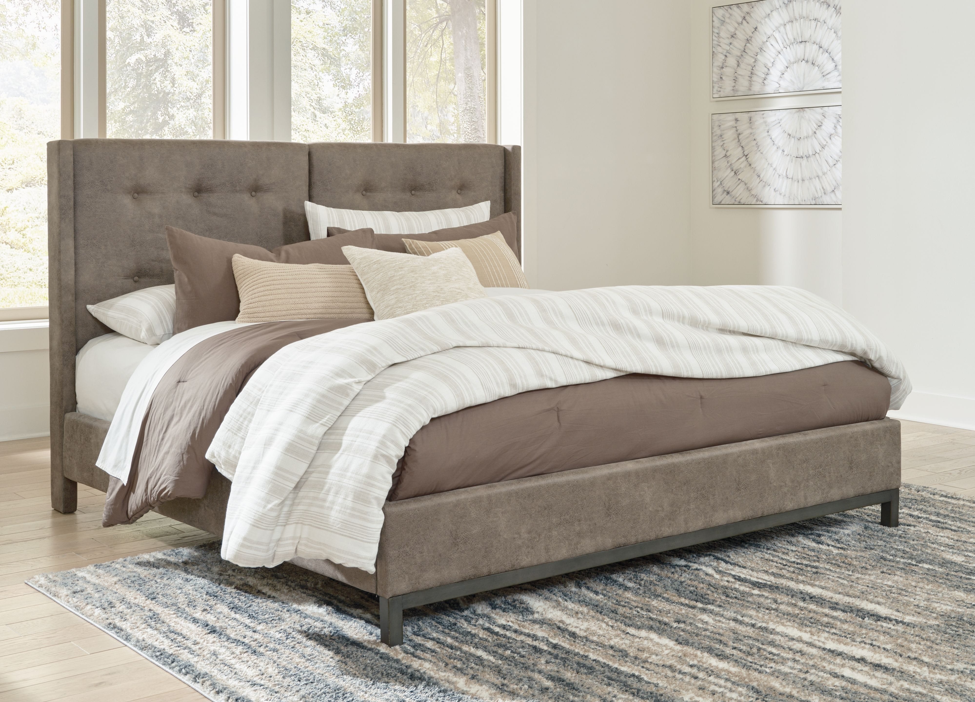 Ashley Bedroom King Upholstered Panel Bed B374-58-...