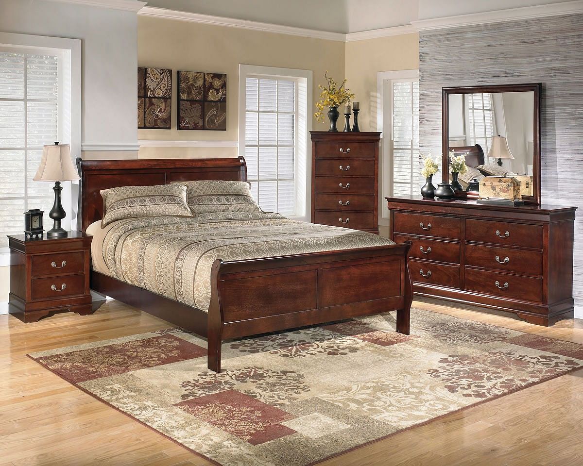 Ashley Bedroom 6 Piece King Sleigh Bedroom Set B376-31-36-46-82-97-92
