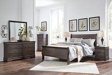 Ashley Bedroom 5 Piece Queen Sleigh Bedroom Set B398-31-36-46-81-96