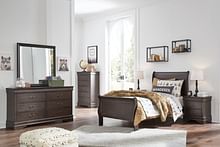 Ashley Bedroom 6 Piece Twin Sleigh Bedroom Set B398-31-36-53-83-92-2