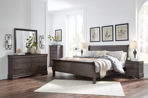 Ashley Bedroom 6 Piece King Sleigh Bedroom Set B398-31-36-82-97-92-2
