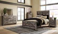 Ashley Bedroom 5 Piece Queen Crossbuck Panel Bed Set B440-31-36-57-54-98
