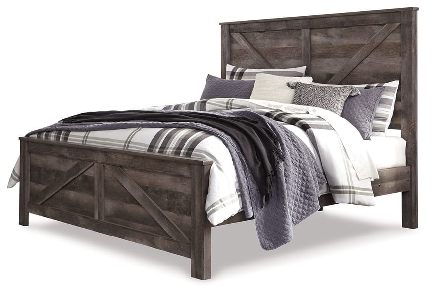 Ashley Bedroom 5 Piece King Crossbuck Panel Bed Set B440-31-36-58-56-99