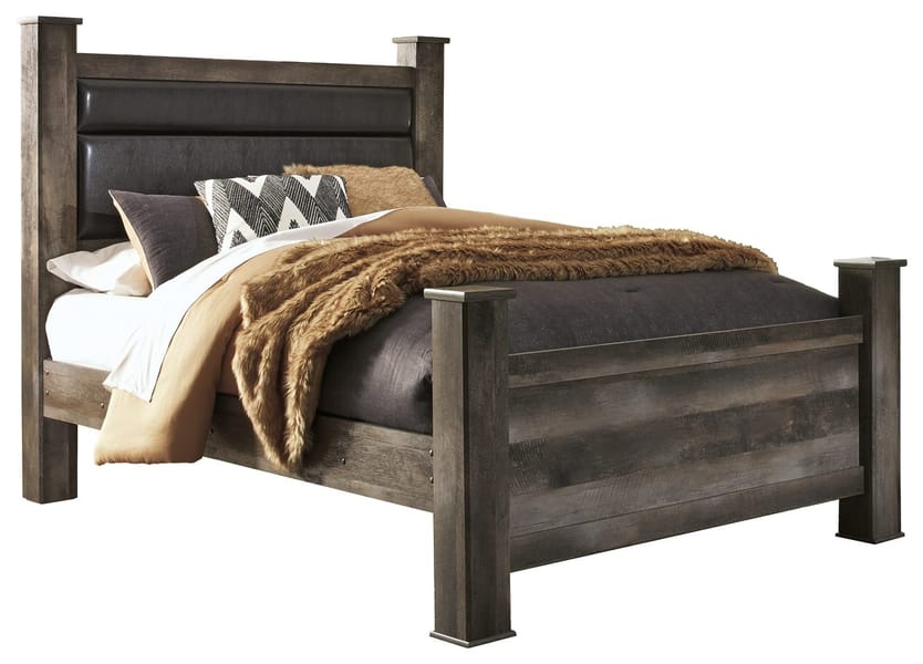 Ashley Bedroom Queen Upholstered Poster Bed B440-67N-64-98-62