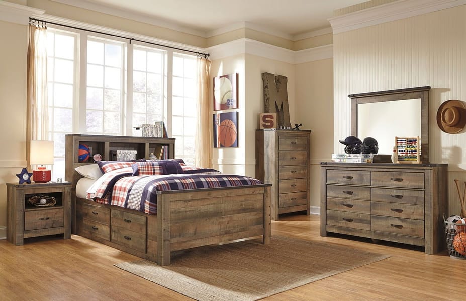Ashley Bedroom 9 Piece Full Panel Bookcase Bedroom Set B446-21-26-46-65-84-50-12-91-2-B100-12