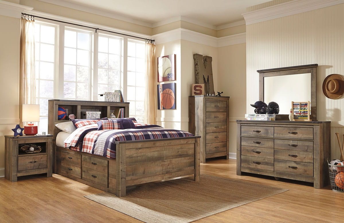 Ashley Bedroom 9 Piece Full Panel Bookcase Bedroom Set B446-21-26-46-65-84-50-12-91-2-B100-12