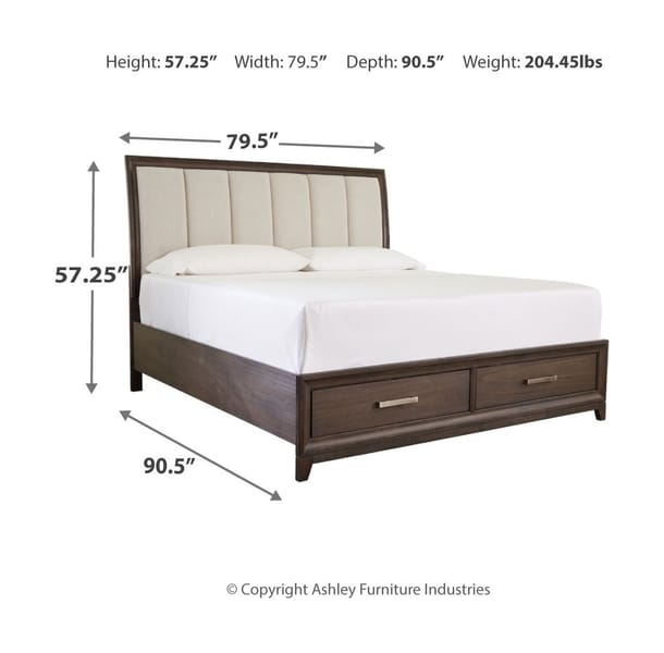 Ashley Bedroom California King Panel Bed with 2 Storage Drawers B497-58-56S-94
