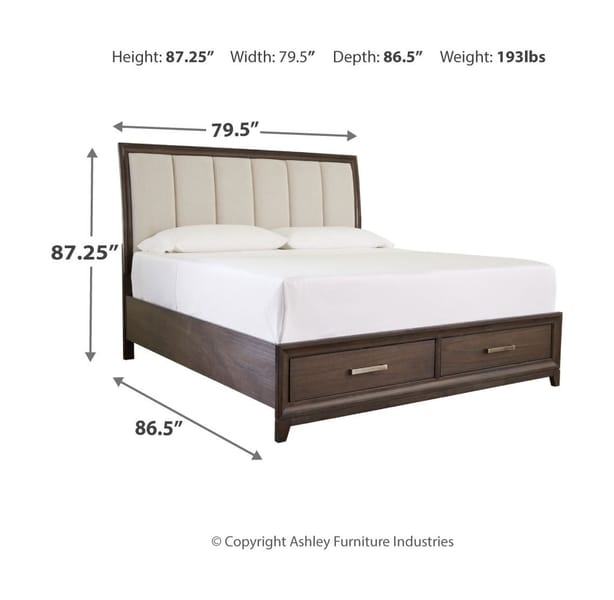 Ashley Bedroom King Panel Bed with 2 Storage Drawers B497-58-56S-97