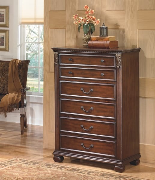Ashley Bedroom 6 Piece Queen Panel Bedroom Set B526-31-36-46-57-54-96