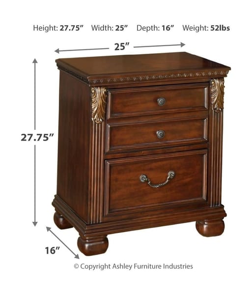 Ashley Bedroom 7 Piece King Panel Bedroom Set B526-31-36-58-56-97-92-2