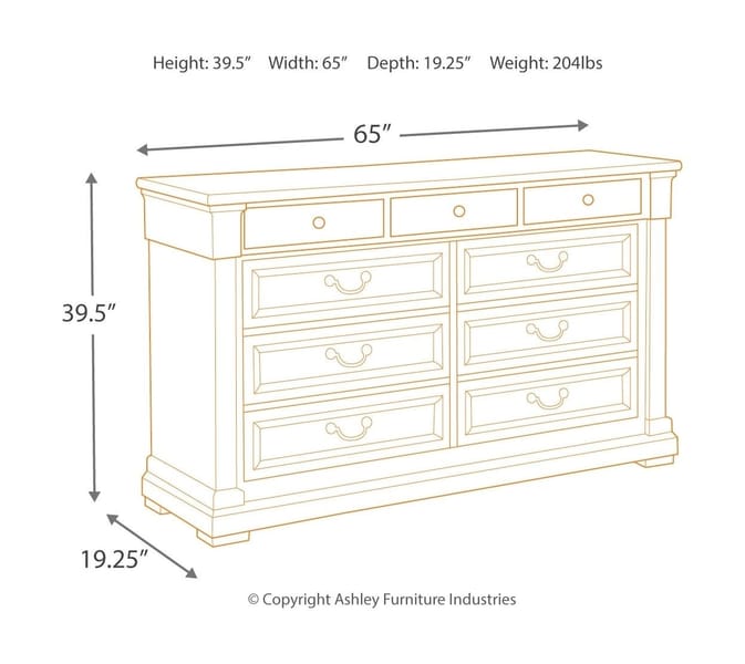 Ashley Bedroom 7 Piece Queen Louvered Bedroom Set B647-131-36-77-54-96-191-2