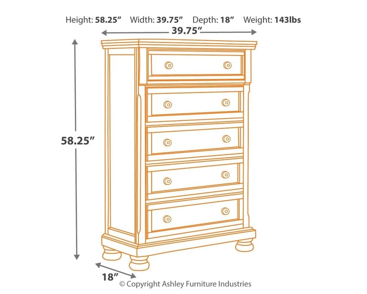 Ashley Bedroom Chest B697-46